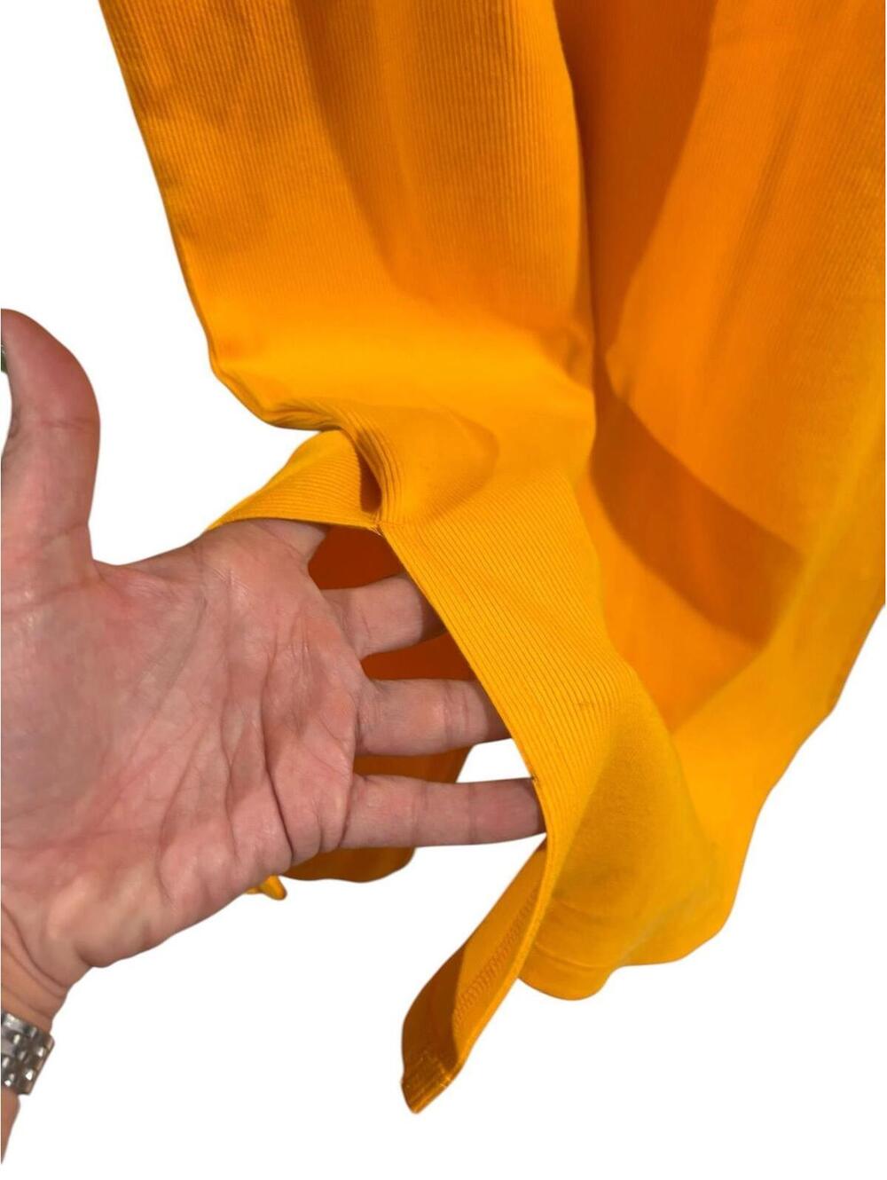 NWT The Drop Ribbed Button Front Midi Dress | Carrot Orange | Size L - Picture 5 of 6